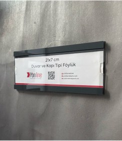 Resim Yönline Kapı ve Duvar Tipi Kolay Değiştirilebilir Parlak Antrasit A4 1/3 Föylük 