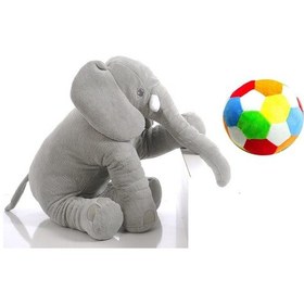 Resim Sole Uyku Arkadaşım Fil 90 Cm Ve Soft Top Filtop Gri 