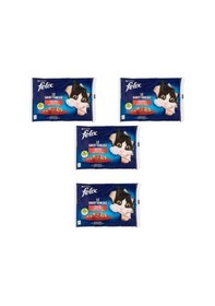 Resim Felix Multipack Sığır Ve Tavuk Etli Yetişkin Yaş Kedi Maması 4x85gr X Adet 
