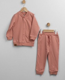 Resim 2'li Çıtçıtlı Çocuk Takım 2 İplik-472 Pembe 