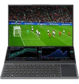 Resim Quadro Diamond Duo Ds1630 Ci7 10850H 16Gb 512Gb Nvme Ssd Çift Ekran 16 Inc Dokunmatik Freedos Notebook Taşınabilir Bilgisayar 