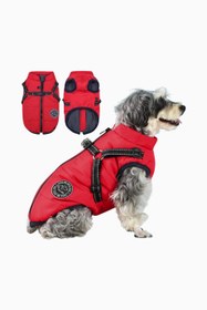 Resim Savlot Kışlık Su Geçirmez Köpek Montu - Kırmızı / XS 