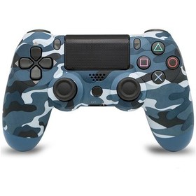 Resim Reedark Ps4 İçin Kablosuz Bluetooth Oyun Kolu - 6 Eksenli Jiroskop, Işıklı Şerit Ve 3.5mm Ses Jackli - Kamuflaj Mavi 