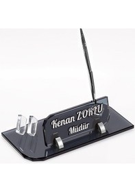 Resim Forte Kristal İsimlik Yeni İş Hediyesi Ofis Masa İsimliği 