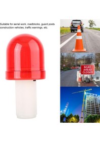 Resim Yaozixa Abs Malzeme Led Flaş Trafik Uyarı Lambası - Konik Yerleştirme Fonksiyonu, 2 Aaa Pil İle Çalışır Pil Dahil Değil 