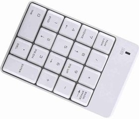 Resim 2.4 GHz Kablosuz USB Sayısal Tuş Takımı Numpad Numarası 18 Tuşları Dizüstü Bilgisayar Yeni (Beyaz) 