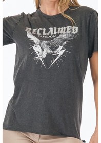 Resim Only Bisiklet Yaka Baskılı Siyah Kadın T-shirt 15286658 001 