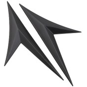 Resim Neevoyu Abs Malzeme V-şekilli Evrak Desenli Araba Yan Kanat Lipi, Tüm Araçlar İçin Evrensel, Kolay Kurulum, Siyah/karbon Fiber Seçenekli Çift 