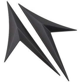 Resim Neevoyu Abs Malzeme V-şekilli Evrak Desenli Araba Yan Kanat Lipi, Tüm Araçlar İçin Evrensel, Kolay Kurulum, Siyah/karbon Fiber Seçenekli Çift 