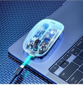 Resim İnphic X5 Kablosuz Fare Şarj Edilebilir Sessiz Kullanım 2.4g Transparan Usb Mouse- 5775 