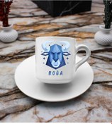 Resim Boğa Burcu Tasarım Süblimasyon Türk Kahvesi Fincanı (548788298) 