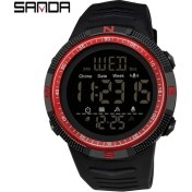 Resim Hanyang Kırmızı Sanda Moda Askeri Erkek Saatler 50 M Su Geçirmez Spor Saat Erkek LED Elektronik Kol Saatleri Relogio Masculino 6014 (Yurt Dışından) 