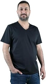 Resim Erkek Koton V Yaka Kısa Kollu Tişört 