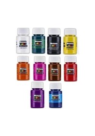 Resim Kumaş Boyası 10 Renk 30 ML 1 Paket Tişört Çanta Tekstil Boyası 10 Lu 30 ML Canlı Renkler 