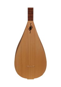 Resim Kısa Sap Yaprak Dut Damla Tekne Profesyonel Kopuz Bağlama 