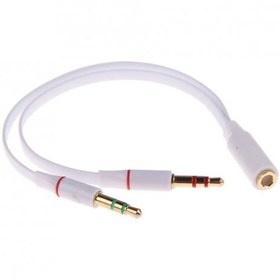 Resim Kulaklık Mikrofon Ayırıcı Y Splitter Kablo 2 X 3 5Mm Stereo 