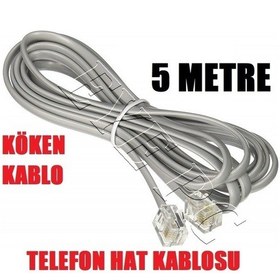 Resim 5 Metre Beş Mt Telefon Hat Kablosu Modem Adsl Vdsl 2 Li Köken 