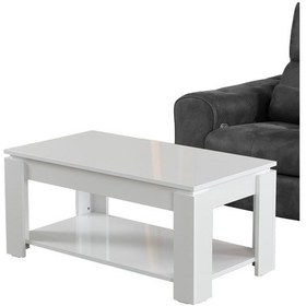 Resim Shelf Beyaz Orta Sehpa / Dikdörtgen Orta Sehpa 