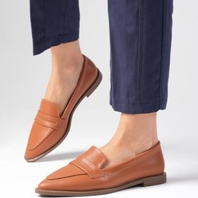 Resim Mio Gusto River Taba Renk Kadın Loafer Günlük Düz Ayakkabı 