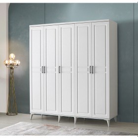 Resim GuneyStore Sport 5 Kapaklı Komple MDF Gardırop 