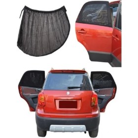 Resim Ankaflex Araba Yan Cam Perdesi Oto Arka Perde Araç Güneşlik Gölgelik Bebek Çocuk Bebe Örtü Cam Çorabı Filmi 