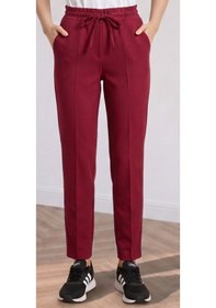 Resim Ipli Pantolon Bordo 