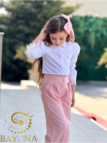 Resim AMUR BEBE Kız çocuk simli dantel gömlek ve saç bonesi 3'lü takım 