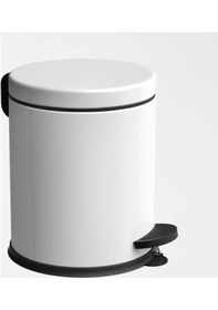 Resim Pedallı Çöp Kovası Beyaz 3 Lt Nv1001rb Siyah 
