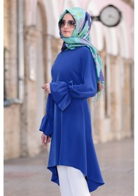Resim Raika Moda Leman Büyük Beden Tesettür Tunik Saks 