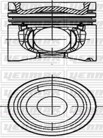 Resim YENMAK 31-04678-000 Piston Segman 102.00mm Std Komple Mercedes Axor (WR721229) (FİYAT:2 ADET İÇİNDİR) 