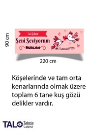 Resim Tabela Lobisi Baskılı Branda - Seni Seviyorum – Özel Günler İçin Dekoratif Afiş - Pankart - Dilital Baskı 