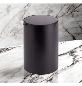 Resim System Banyo Aksesuarları Banyo Çöp Kovası 3 Lt Siyah 252x174x174 mm 