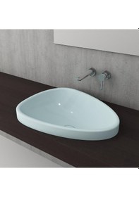 Resim Bocchi Etna Tezgah Üstü Lavabo 58 CM Mat Buz Mavi 1112-029-0125 