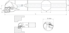 Resim P Sistem - ISO A-PCLNR/L 95° İç Çap Torna Kalemi 