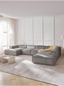 Resim S Home Design Concept Frida 5 Modül Pofidik Modüler Kanepe Xl Köşe Koltuk Takımı Fitilli Gri Sağ Köşe 