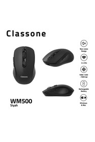 Resim Classone WM500 2.4 Ghz Şarj Edilebilir Kablosuz Mouse -Siyah 