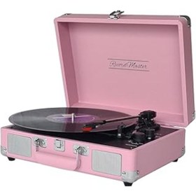 Resim ASİTAN Record Master St14012 Retro Pikap - Pembe - Bluetooth Ve Şarj Özellikli - Tüm Plakları Çalabilme 