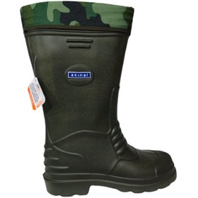 Resim Akınal Bella Unisex Yeşil Çoraplı Eva Hafif Poli Taban Uzun Yağmur Çizmesi 