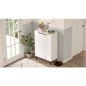 Resim Summy Ayakkabılık Metal Ayaklı 5 Raflı Beyaz Sum1-w Beyaz 