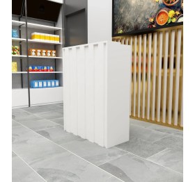 Resim Morepp Erva Karşılama Bankosu ,110 cm ,ofis,kasa,resepsiyon Masası| Beyaz-Beyaz 