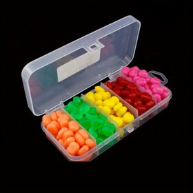 Resim 100 Adet Yüzen/Daldırma Mısır Taneleri Aromalı Hareketli Yapay Yem 0.99.06 cm 0.3 g Yumuşak Balıkçılık Yemi Çok Renkli Luya Yem Balıkçılık Malzemesi 