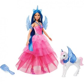 Resim Barbie Mavi Saçlı Prenses Bebek HRR16 