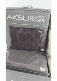 Resim Aksu Mıcrosoft Punto Renkli Yorgan Çift Kişilik 