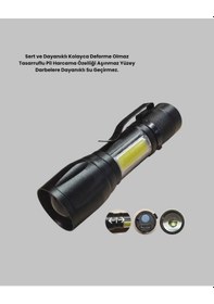 Resim Ultra Dalı 4 Mod Şarjlı Işıldak Suya Ve Darbeye Dalı 100.000 Saat Nrzsnt - 11 Led Ömrü Çok Renkli 