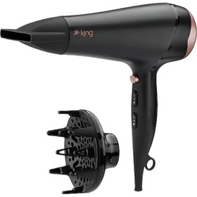 Resim King Olson 2200W – Yüksek Performanslı Fön Makinesi | Aşırı Isınma Korumalı, Rose Gold 