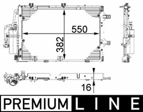 Resim MAHLE AC335000P | Klima Radyatörü (Kondenser) 01-Corsa.C 1.4 16V *Z14xep* 