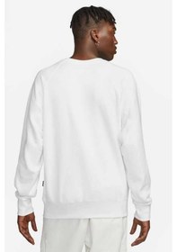Resim Nike Air Crew Loose Fit Sweatshirt White Bol Kesim Bisiklet Yaka Erkek Sweatshirt Beyaz 