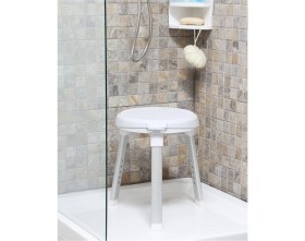 Resim Primanova Cappadocia Döner Tablalı Banyo Taburesi 