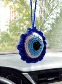 Resim Mony Tasarım Amigurumi Nazar Boncuğu El Emeği Araba Süsü Dikiz Aynası 