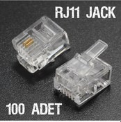 Resim Rj 11 Konnektör. Telefon Soketi. 100 Adet Rj11 Konnektör 